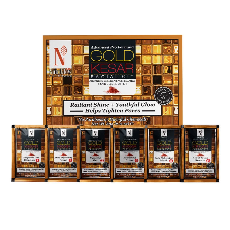 NutriGlow Naturals Advanced Pro Gold Kesar Facial Kit, 60 g-2.webp